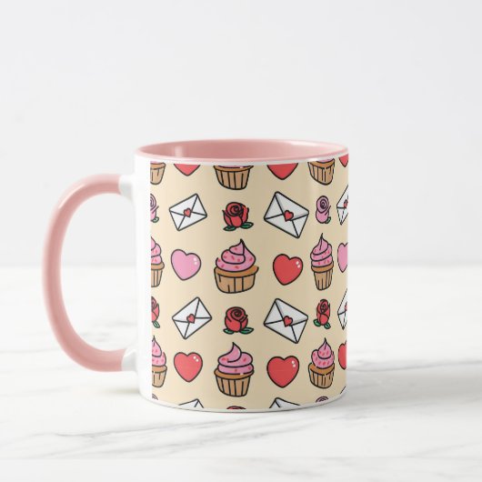 Cute Hearts and Cupcakes Mug Mok (Links)