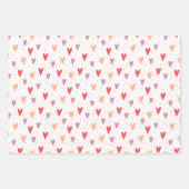 Cute Hearts and dots Valentines Pattern Inpakpapier Vel (Voorkant 3)