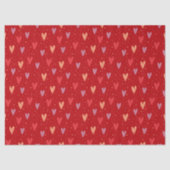 Cute Hearts and dots Valentines Pattern Tissuepapier (Voorkant)