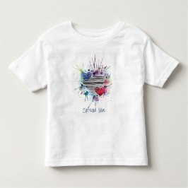 Cute Hearts And Washes In Watercolor T-shirt