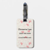 Cute Hearts Background Bagagelabel (Achterkant verticaal)