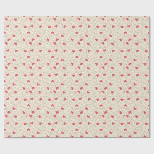Cute Hearts Background Cadeaupapier (Vlak)