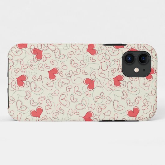 Cute Hearts Background Case-Mate iPhone Case (Achterkant (horizontaal))