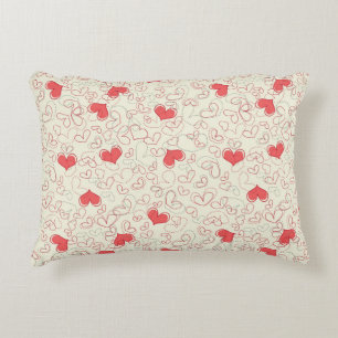 Cute Hearts Background Decoratief Kussen
