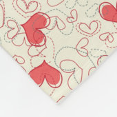 Cute Hearts Background Fleece Deken (Hoek)