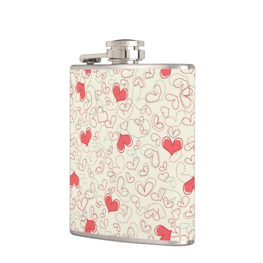 Cute Hearts Background Heupfles (Links)