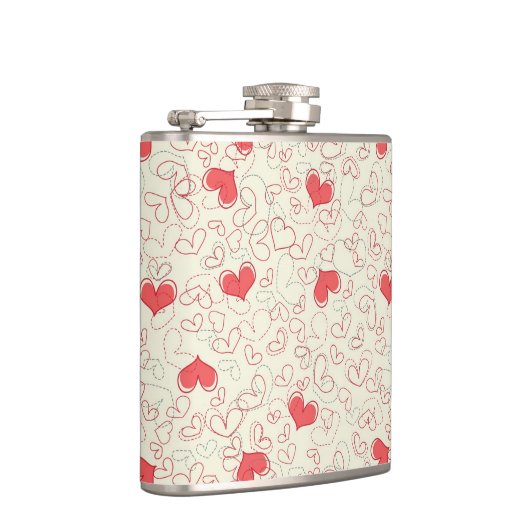 Cute Hearts Background Heupfles (Rechts)