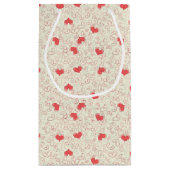 Cute Hearts Background Klein Cadeauzakje (Achterkant)