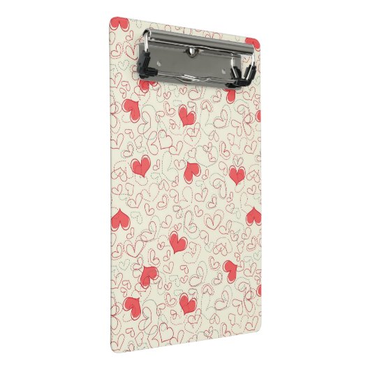 Cute Hearts Background Mini Klembord (Schuin)