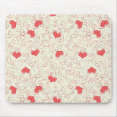 Cute Hearts Background Muismat (Voorkant)