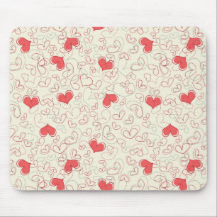 Cute Hearts Background Muismat