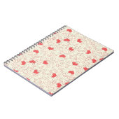 Cute Hearts Background Notitieboek (Linkerzijde)