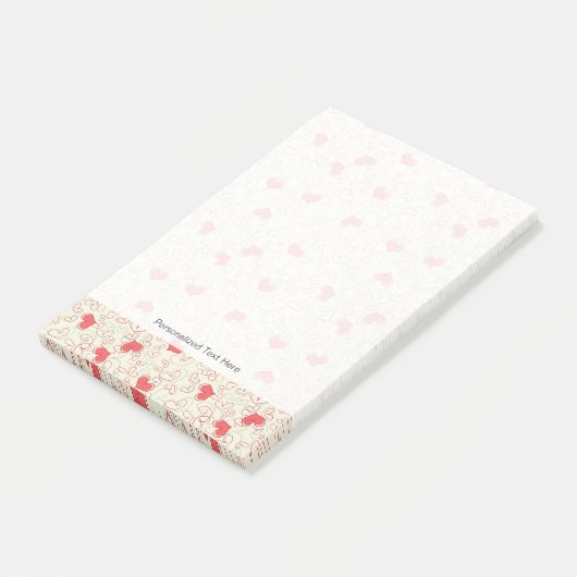 Cute Hearts Background Post-it® Notes (Schuin)