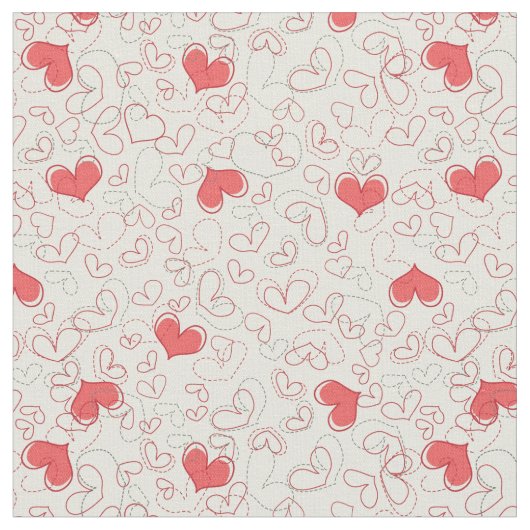 Cute Hearts Background Stof (Close Up)