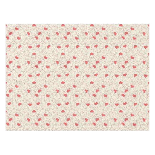 Cute Hearts Background Tafelkleed (Voorkant (Horizontaal))
