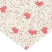 Cute Hearts Background Tafelkleed (Gekanteld)