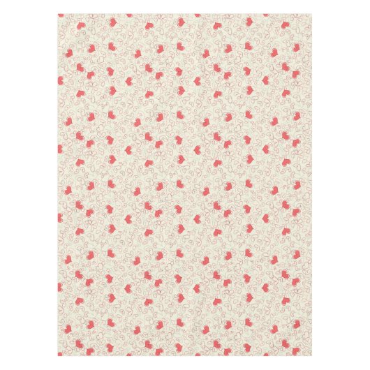 Cute Hearts Background Tafelkleed (Voorkant)