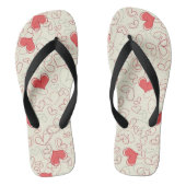 Cute Hearts Background Teenslippers (Voetbed)
