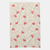 Cute Hearts Background Theedoek (Verticaal)