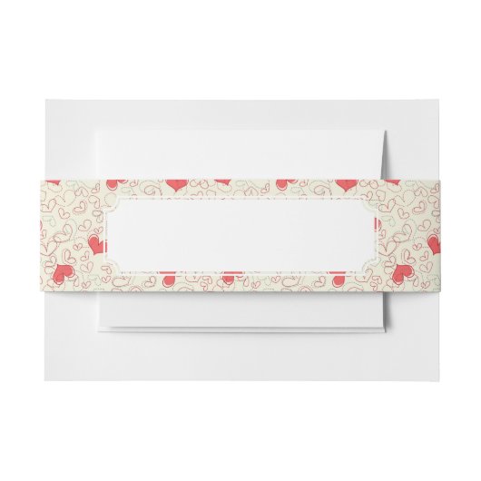 Cute Hearts Background Uitnodigingen Wikkel (Voorkant Voorbeeld)