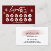 Cute Hearts Beauty Salon Spa Holiday Red Loyalty (Voorkant / Achterkant)