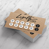 Cute Hearts Beauty Salon Spa Rustic Kraft Loyalty