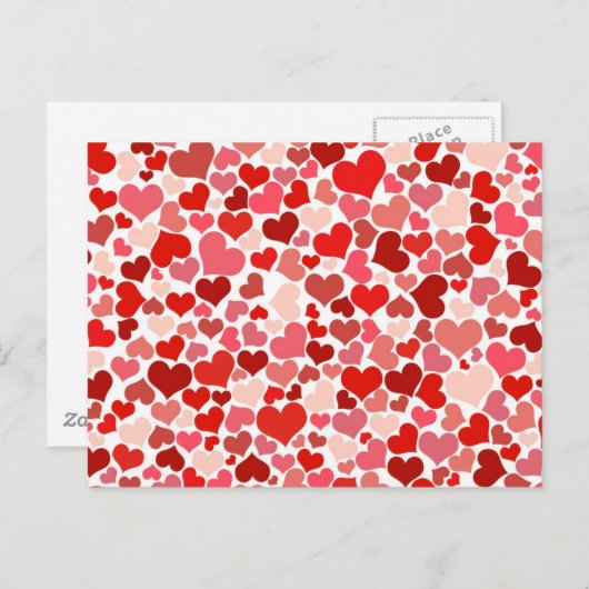 Cute Hearts Briefkaart (Voorkant / Achterkant)