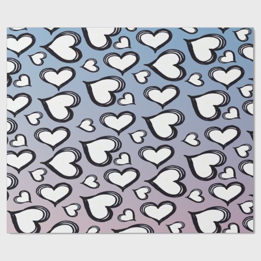 Cute Hearts Cadeaupapier (Vlak)