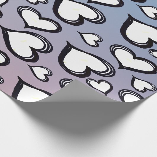 Cute Hearts Cadeaupapier (Hoek)