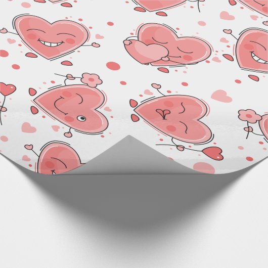 Cute Hearts Cadeaupapier (Hoek)