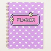 Cute Hearts Flower cover Planner (Voorkant)
