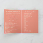 Cute Hearts Folded Wedding Program met foto Programma (Binnen)