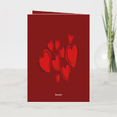Cute Hearts Hand Drawn Red Romantic Doodle Kaart (Achterkant)