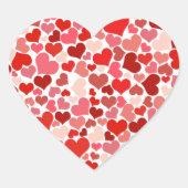 Cute Hearts Hart Sticker (Voorkant)