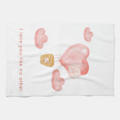 Cute Hearts Hot Air Ballon Valentijns Theedoek (Horizontaal)