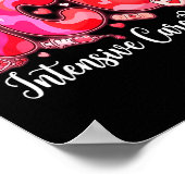 Cute Hearts Icu Valentine Nurse Valentines Day Shi Poster (Hoek)