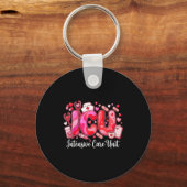 Cute Hearts Icu Valentine Nurse Valentines Day Shi Sleutelhanger (Voorkant)