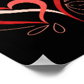 Cute Hearts In Love Couples Valentine Day Pajamas  Poster (Hoek)