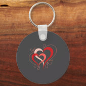 Cute Hearts In Love Couples Valentine Day Pajamas Sleutelhanger (Voorkant)