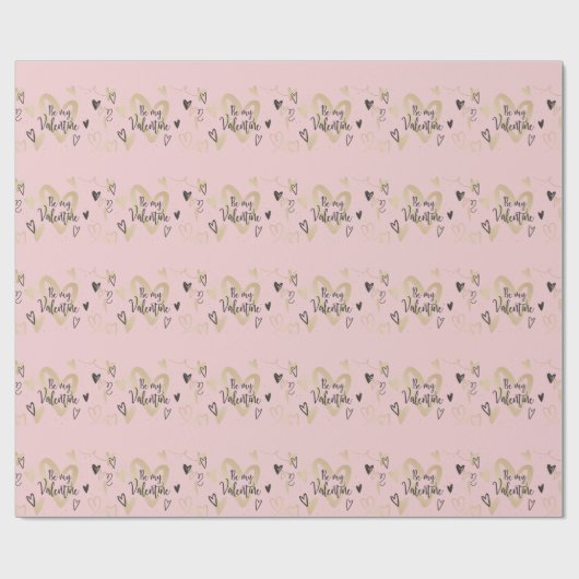 Cute Hearts is mijn Valentijn Cadeaupapier (Vlak)