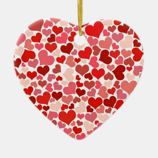 Cute Hearts Keramisch Ornament (Voorkant)