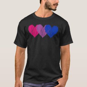 Cute Hearts Lgbtq Love Gay Pride Bisexual in Men T-shirt