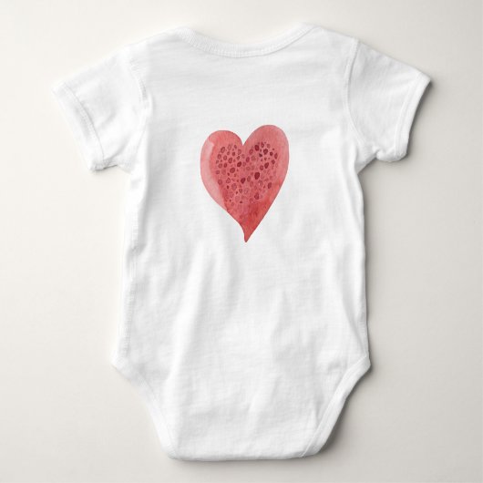 Cute Hearts Little Sweetheart Pasgeboren Meisje Romper (Achterkant)