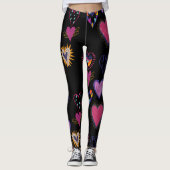 Cute hearts love , jarig leggings (Voorkant)