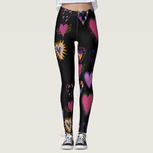 Cute hearts love , jarig leggings