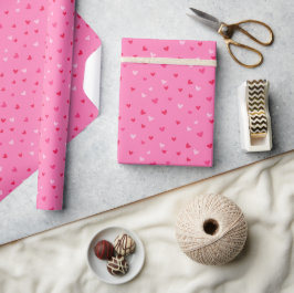 Cute Hearts Love Valentijnsdag Patroon Cadeaupapier