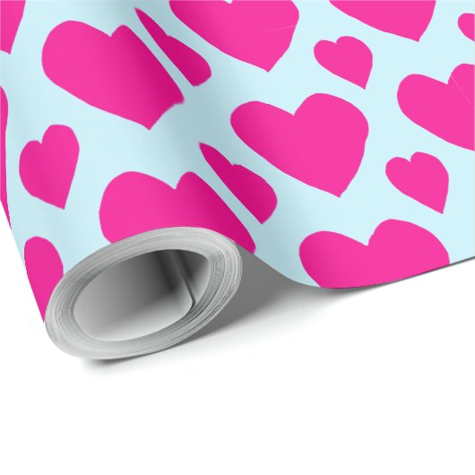 Cute Hearts Love Valentijnsdag Pattern Cadeaupapier (Rol Hoek)