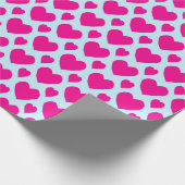 Cute Hearts Love Valentijnsdag Pattern Cadeaupapier (Hoek)