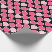 Cute Hearts Love Valentijnsdag Pattern Cadeaupapier (Hoek)