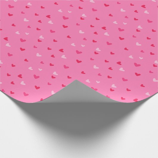 Cute Hearts Love Valentine's Day Pattern Cadeaupapier (Hoek)